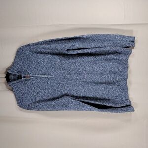 St. John's Bay Cotton Men's Heather Blue Grey Half-Zip Pullover Casual Sweater